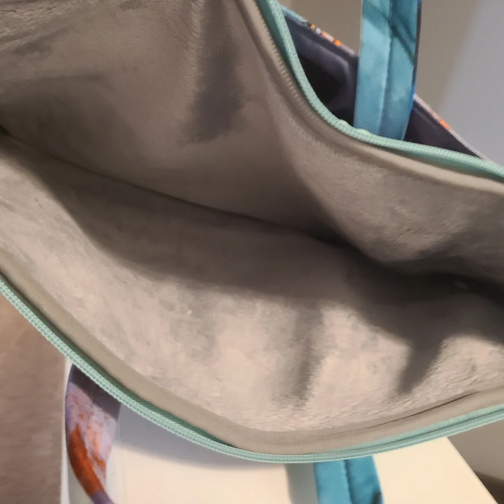 Stylish Blue Marble Women's Bag & Mouse Pad